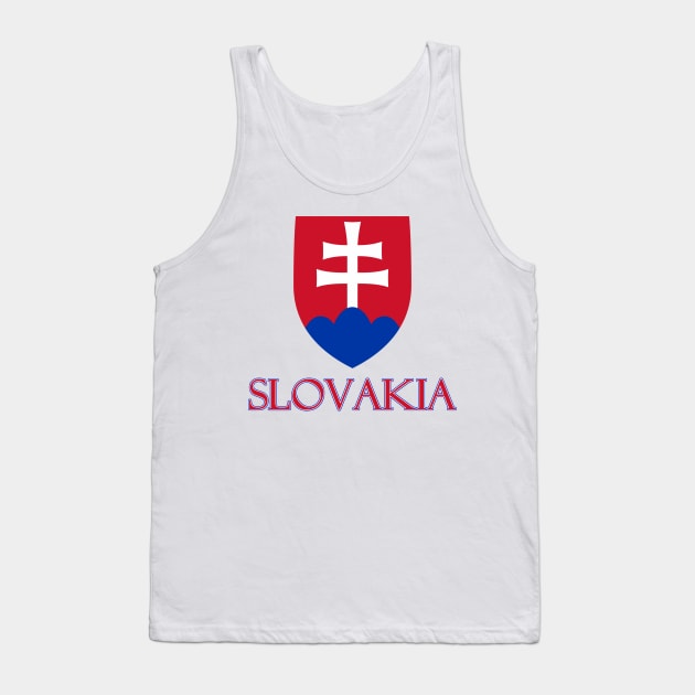 Slovakia - Slovak Coat of Arms Design Tank Top by Naves
